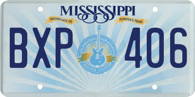 MS license plate BXP406