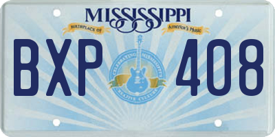 MS license plate BXP408