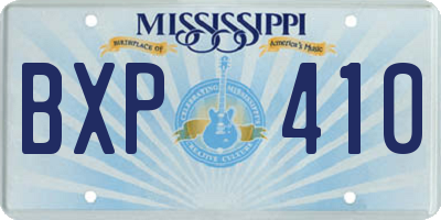 MS license plate BXP410