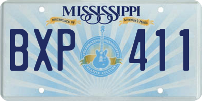 MS license plate BXP411