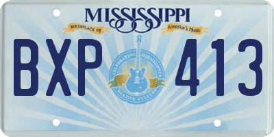 MS license plate BXP413