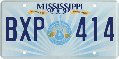 MS license plate BXP414