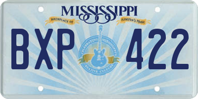 MS license plate BXP422