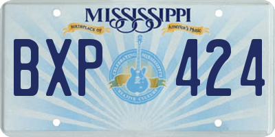 MS license plate BXP424