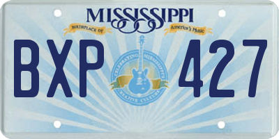 MS license plate BXP427