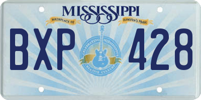 MS license plate BXP428