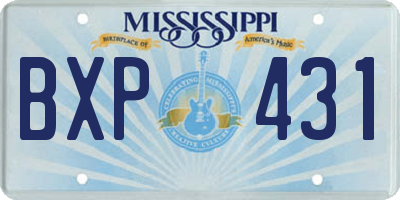 MS license plate BXP431