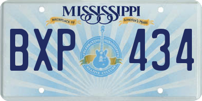 MS license plate BXP434
