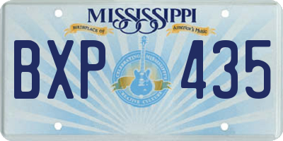 MS license plate BXP435
