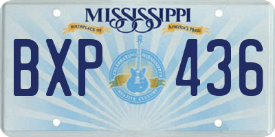 MS license plate BXP436