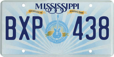 MS license plate BXP438