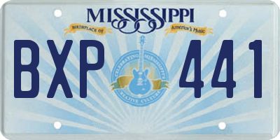 MS license plate BXP441