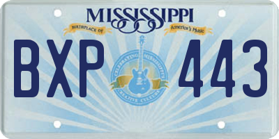MS license plate BXP443
