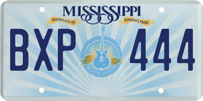 MS license plate BXP444