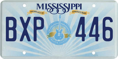 MS license plate BXP446