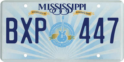 MS license plate BXP447