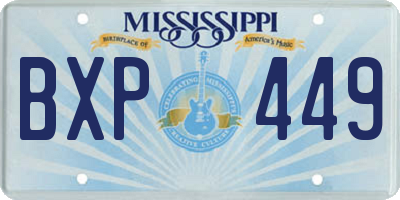 MS license plate BXP449