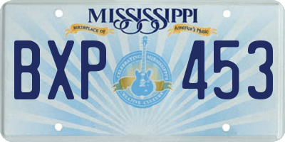 MS license plate BXP453