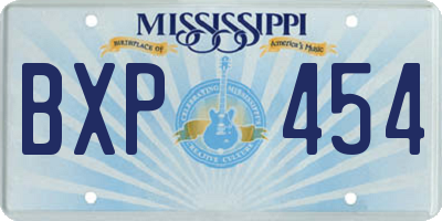 MS license plate BXP454