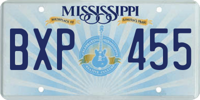 MS license plate BXP455