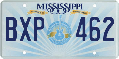 MS license plate BXP462