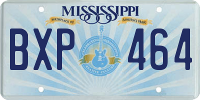 MS license plate BXP464