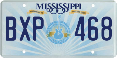 MS license plate BXP468