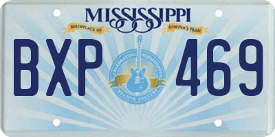 MS license plate BXP469