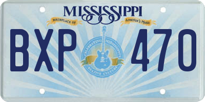 MS license plate BXP470