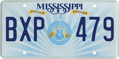 MS license plate BXP479