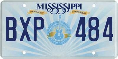 MS license plate BXP484