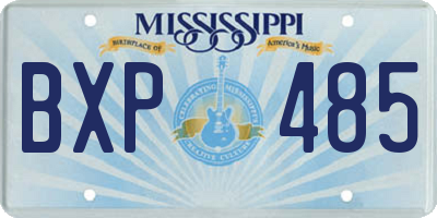 MS license plate BXP485