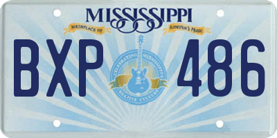 MS license plate BXP486