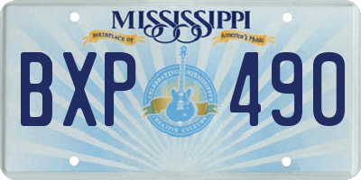 MS license plate BXP490