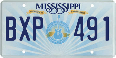 MS license plate BXP491