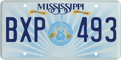 MS license plate BXP493