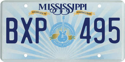 MS license plate BXP495