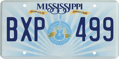 MS license plate BXP499