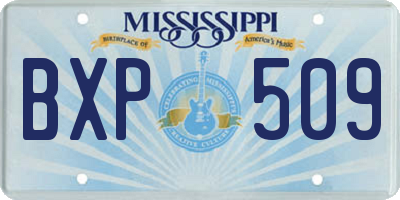 MS license plate BXP509