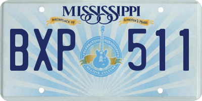 MS license plate BXP511
