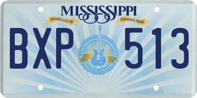 MS license plate BXP513