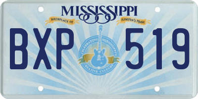MS license plate BXP519