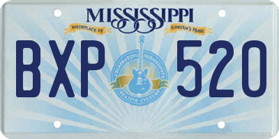 MS license plate BXP520