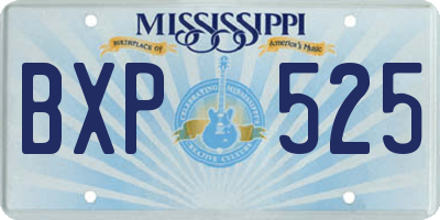 MS license plate BXP525