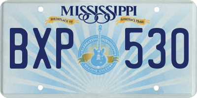 MS license plate BXP530