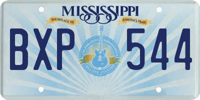 MS license plate BXP544
