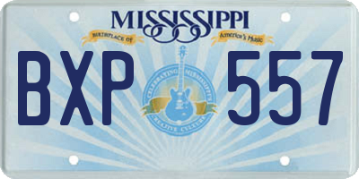 MS license plate BXP557