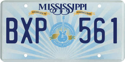 MS license plate BXP561