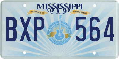 MS license plate BXP564