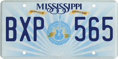MS license plate BXP565